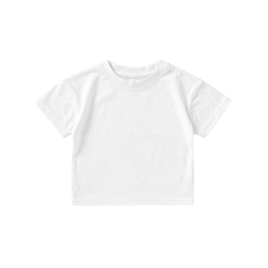 White t-shirt on a white background