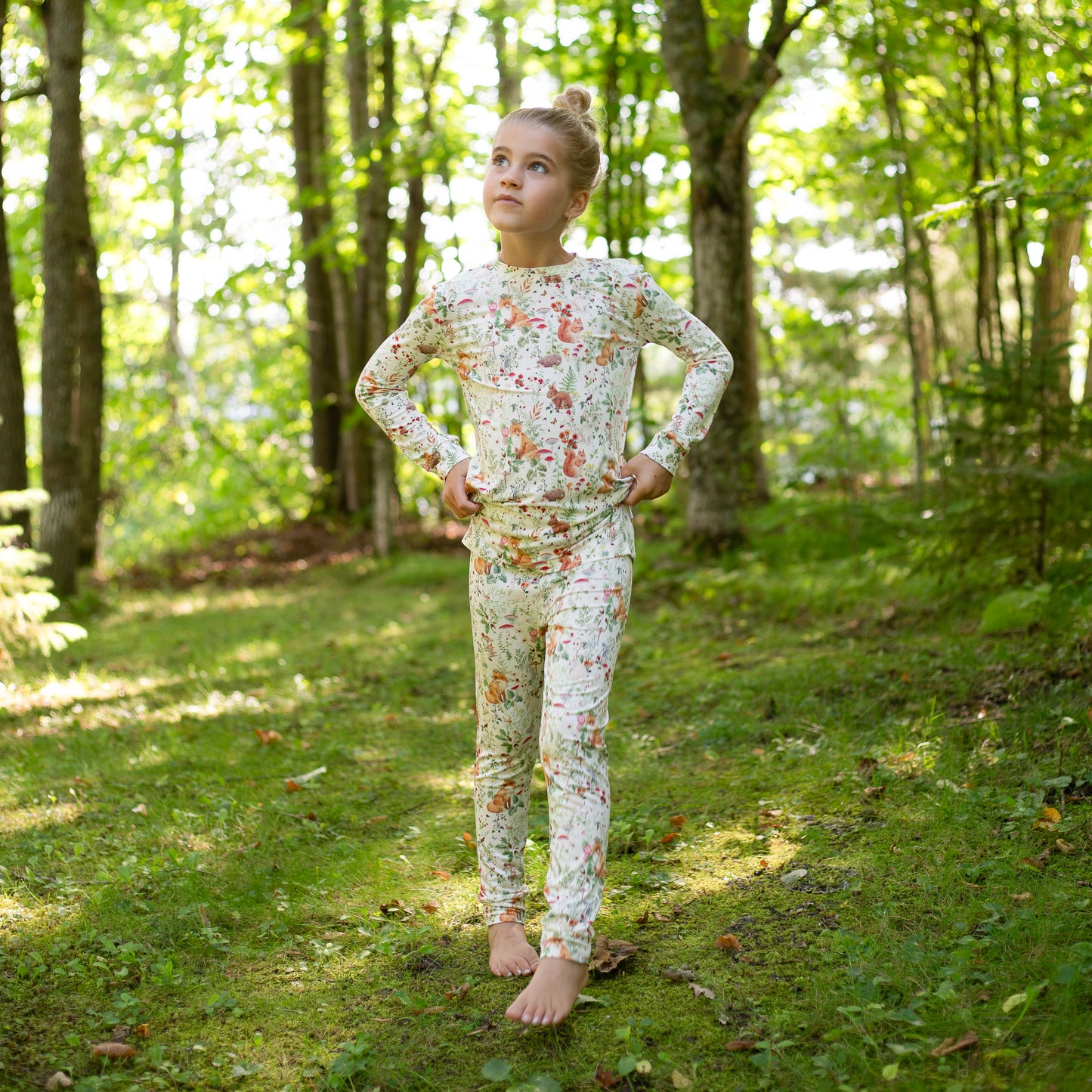 Bamboo Two Piece Pajama Woodland Animals