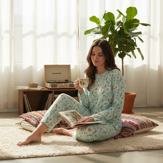 Women's Adult Bamboo Two Piece Daisy Dreams