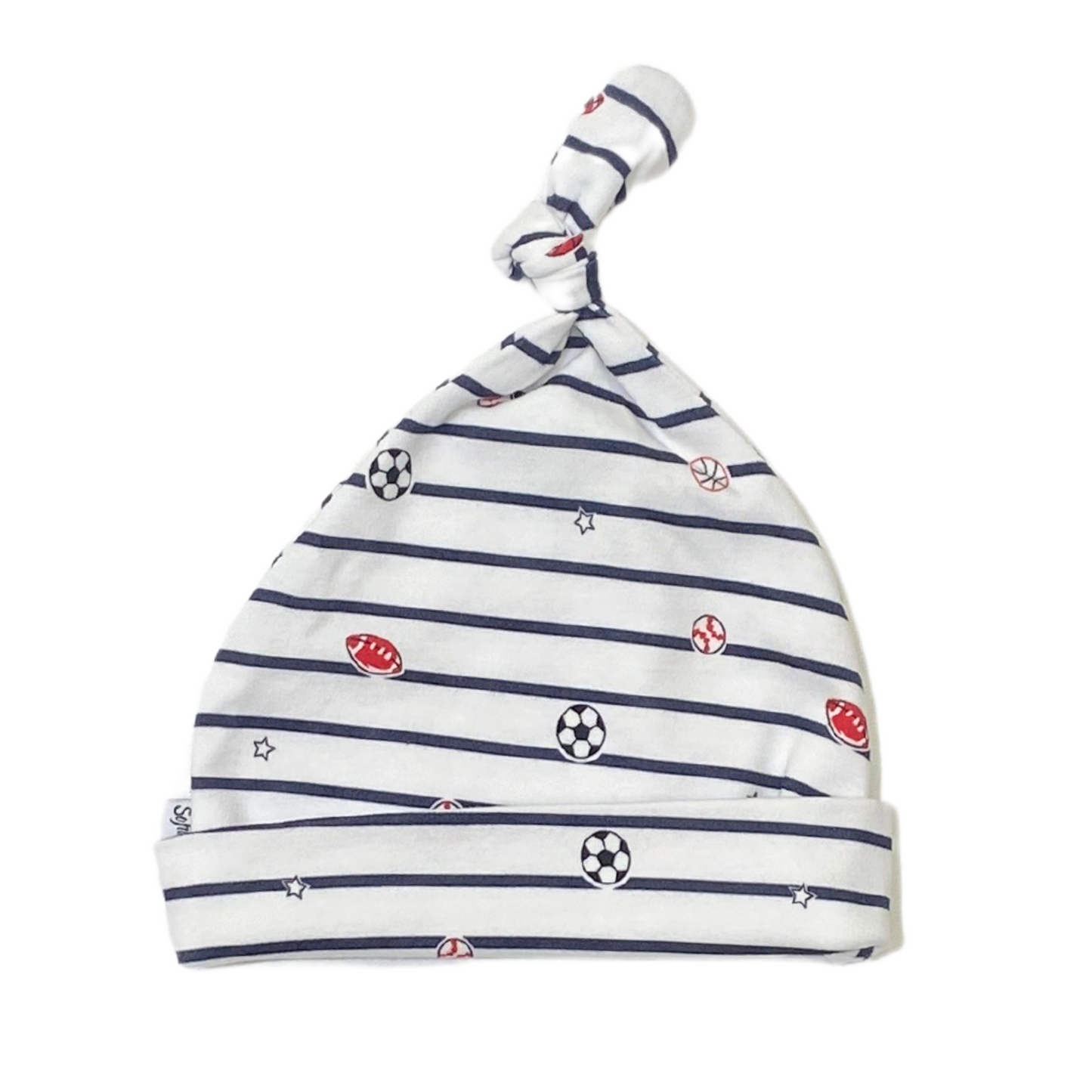 Organic Cotton Newborn Hat Sports Print - SofiaMila