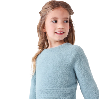 Long Sleeve Faux Fur Jumper For Kids - SofiaMila