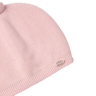 Pink Baby Knit Cap For Girls
