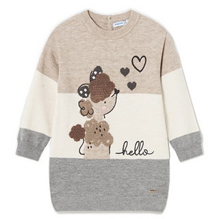 Neutral Girls Knit Pullover for Babies and Kids