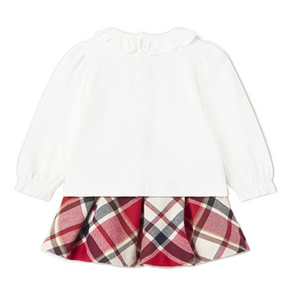 Baby Girls Plaid Skirt Set With Teddy - SofiaMila