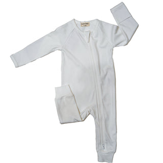 100% Organic Cotton Baby Zippered Romper with Convertible Sleeves - SofiaMila